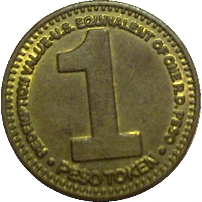 1 Peso Gaming Token - Jaragua ND back