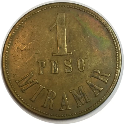 1 Peso - Miramar (Coffee harvester token) ND front