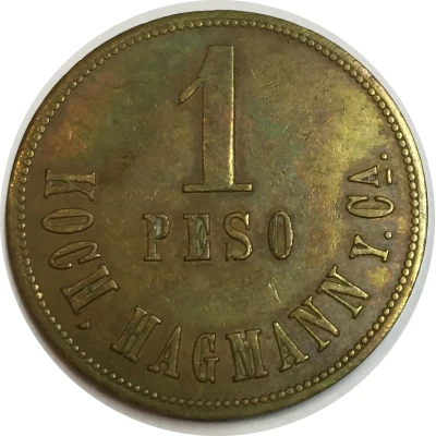 1 Peso - Miramar (Coffee harvester token) ND back