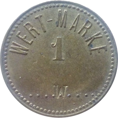 1 Pfennig (Wert-Marke; Countermarked "W") ND front