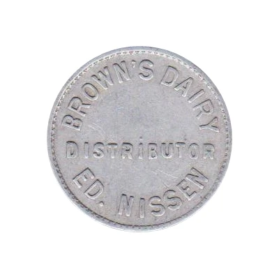 1 Quart Milk - Brown's Dairy Distributor (Stanton, Nebraska) ND front