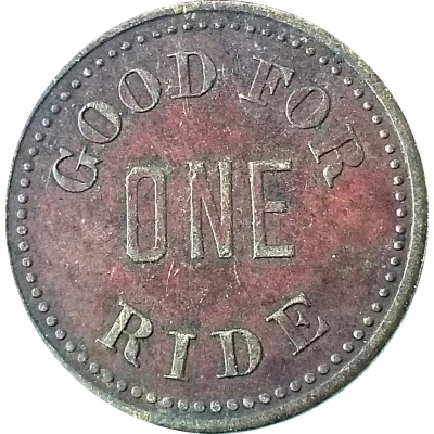 1 Ride - Jas R. Brown City Bus Line (Mineral Point, Wisconsin) ND back