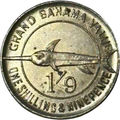 1¾ Shillings - Grand Bahama Club Freeport ND back