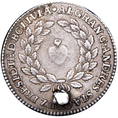 1 Sol - Andrés de Santa Cruz Foundation of the General Mining Court - Monetary Medal back