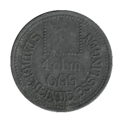 1 cbm. Gas (Esslingen; Private, Württemberg, City Issue) ND back