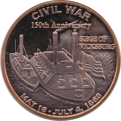 1 oz Copper Civil War 150th Anniversary ND front