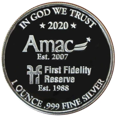 1 oz Silver Amac First Fidelity Reserve 75th Anniversary WWII front