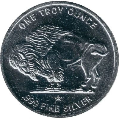 1 oz Silver - Buffalo Nickel (Monarch Precious Metals) ND back