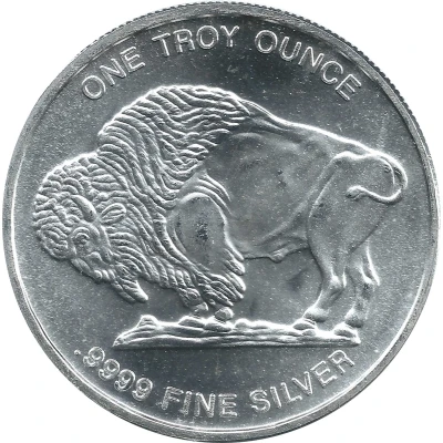 1 oz Silver (CNT Mint - Buffalo Nickel) ND back