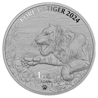 1 oz Silver Korean Tiger front