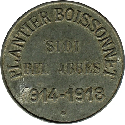 10 Centimes - Plantier boissonnet Sidi Bel Abbes front