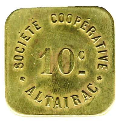 10 Centimes - Société Cooperative Altayrac ND front