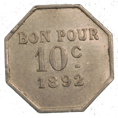 10 Centimes - Société Coopérative du Canal de Suez back