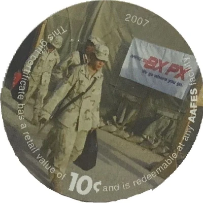 10 Cents - AAFES Gift Certificate 10C front