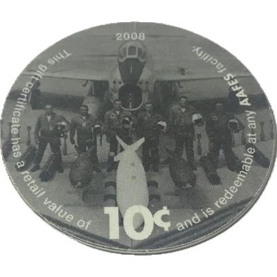 10 Cents - AAFES Gift Certificate 11F front