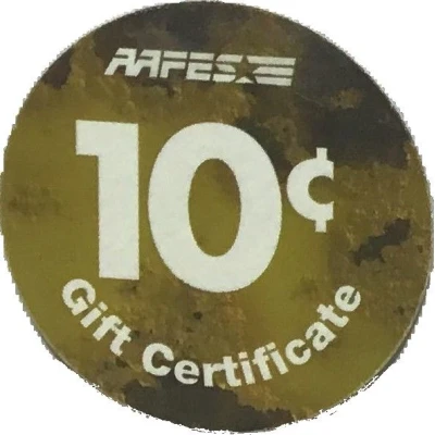 10 Cents - AAFES Gift Certificate 12D back