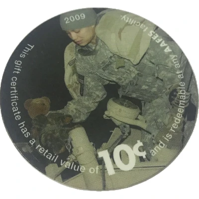 10 Cents - AAFES Gift Certificate 12K front