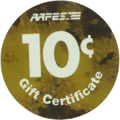 10 Cents - AAFES Gift Certificate 12M back