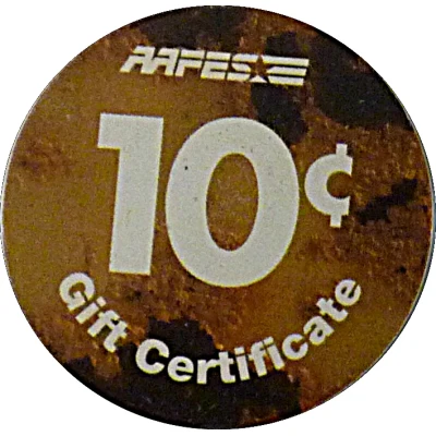 10 Cents - AAFES Gift Certificate 14E back