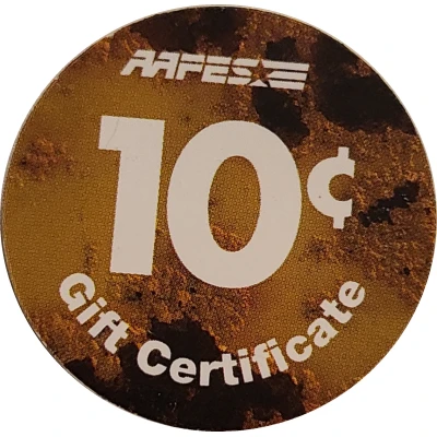 10 Cents - AAFES Gift Certificate 14K back