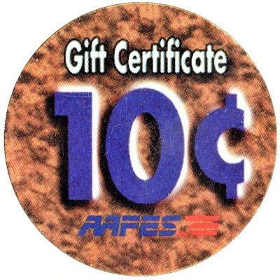 10 Cents - AAFES Gift Certificate 1A10 ND front