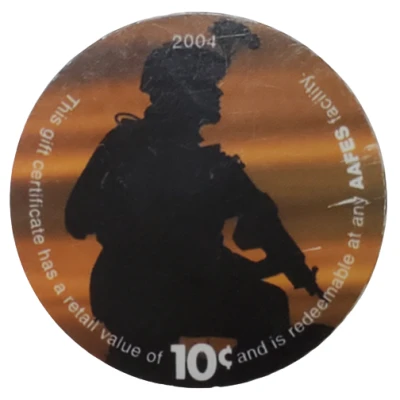 10 Cents - AAFES Gift Certificate 5F front