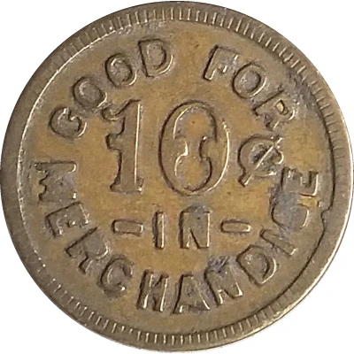 10 Cents - Aden Bros. Genl. Mdse. ND back