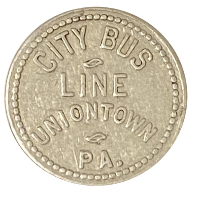 10 Cents - City Bus Line (Uniontown, Pennsylvania) ND front
