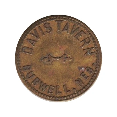10 Cents - Davis Tavern Burwell, Nebraska ND front