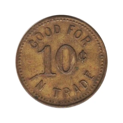 10 Cents - Davis Tavern Burwell, Nebraska ND back
