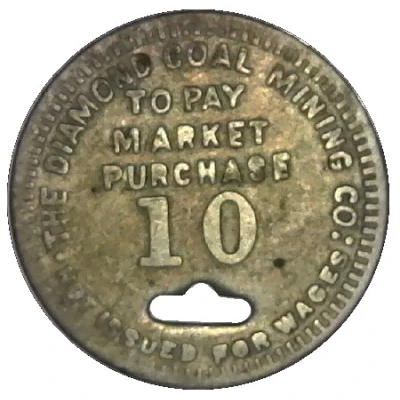 10 Cents - Diamond Coal Mining Co. (Petros, Tennessee) ND front