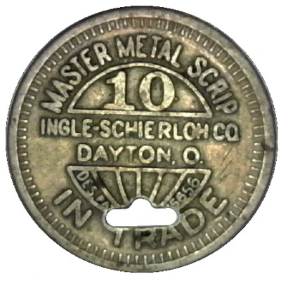 10 Cents - Diamond Coal Mining Co. (Petros, Tennessee) ND back