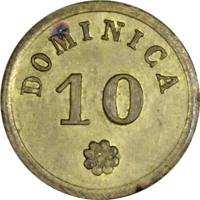 10 Cents (Dominica) ND back