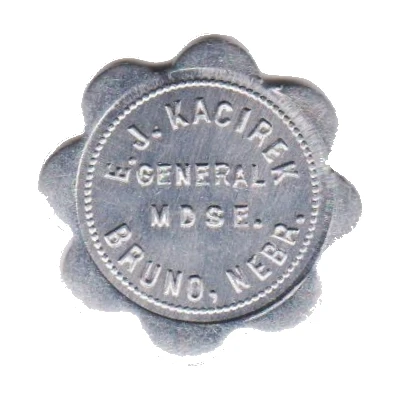 10 Cents - E.J. Kacirek General Merchandise (Bruno, Nebraska) ND front
