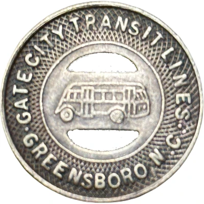 10 Cents Fare - Gate City Transit Lines Greensboro, North Carolina ND front