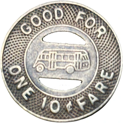 10 Cents Fare - Gate City Transit Lines Greensboro, North Carolina ND back