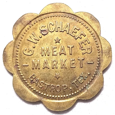 10 Cents - G.W. Schaefer (Bastrop, Texas) ND front