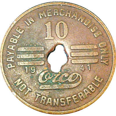 10 Cents - Gibson Fuel Co. Blackwood, Virginia front