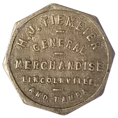10 Cents - H. J. Tiemeier General Merchandise (Lincolnville and Tampa, Kansas) ND front