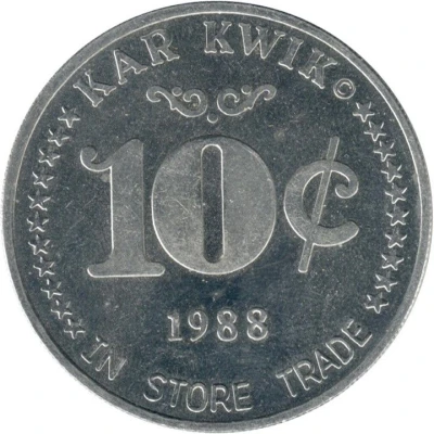 10 Cents - Kar Kwik In Store Trade Ogden, Utah front