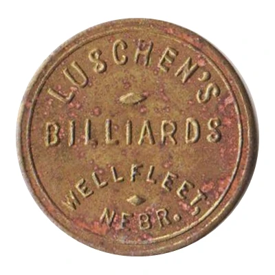 10 Cents - Luschen's Billiards Wellfleet, Nebraska ND front