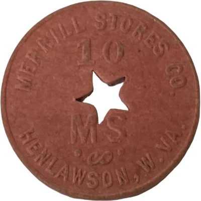 10 Cents - Merrill Stores Co. Henlawson, West Virginia front