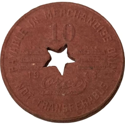 10 Cents - Merrill Stores Co. Henlawson, West Virginia back