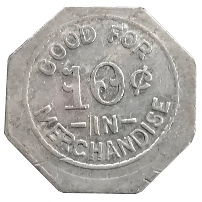 10 Cents - S. H. Jackson (Unionville, Missouri) ND back