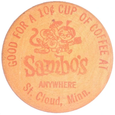 10 Cents - Sambo's Restaurants St. Cloud, Minnesota ND front