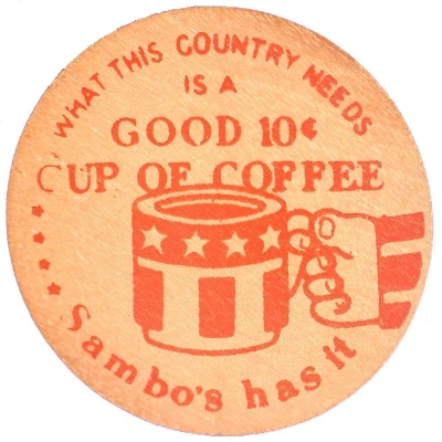 10 Cents - Sambo's Restaurants ND back