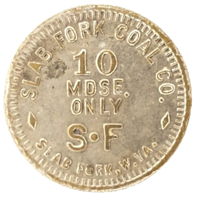 10 Cents - Slab Fork Coal Co. (Slab Fork, West Virginia) ND back