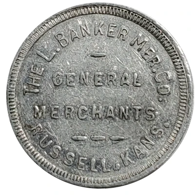 10 Cents - The L. Banker Mer. Co. (Russell, Kansas) ND front