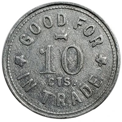 10 Cents - The L. Banker Mer. Co. (Russell, Kansas) ND back