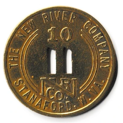 10 Cents - The New River Company Stanaford, West Virginia ND front